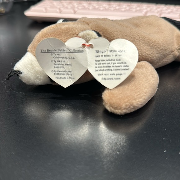 Retired 1995 Ty Ringo Raccoon Beanie Baby with tag - Picture 3 of 5
